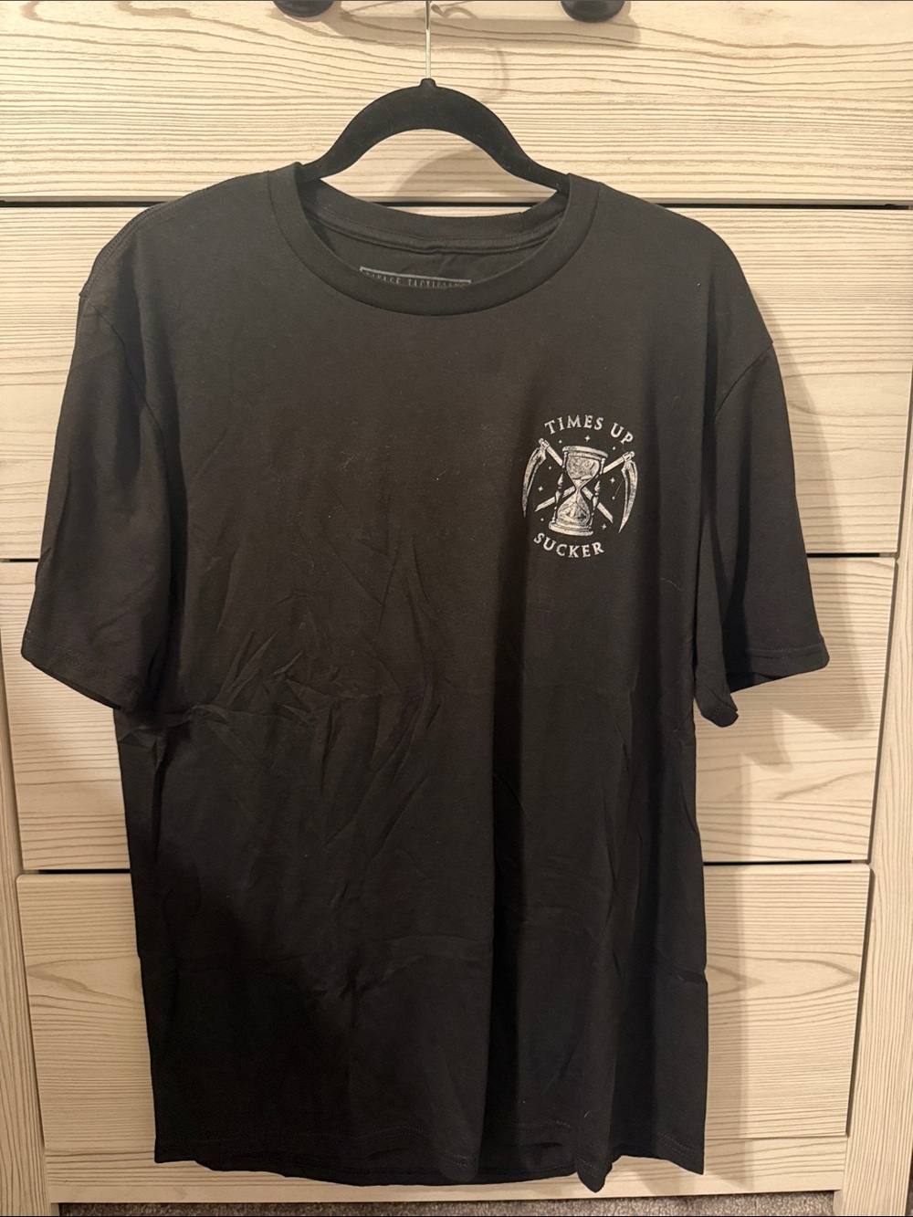 Black 'Times Up Sucker' Graphic Short-Sleeve Tee
